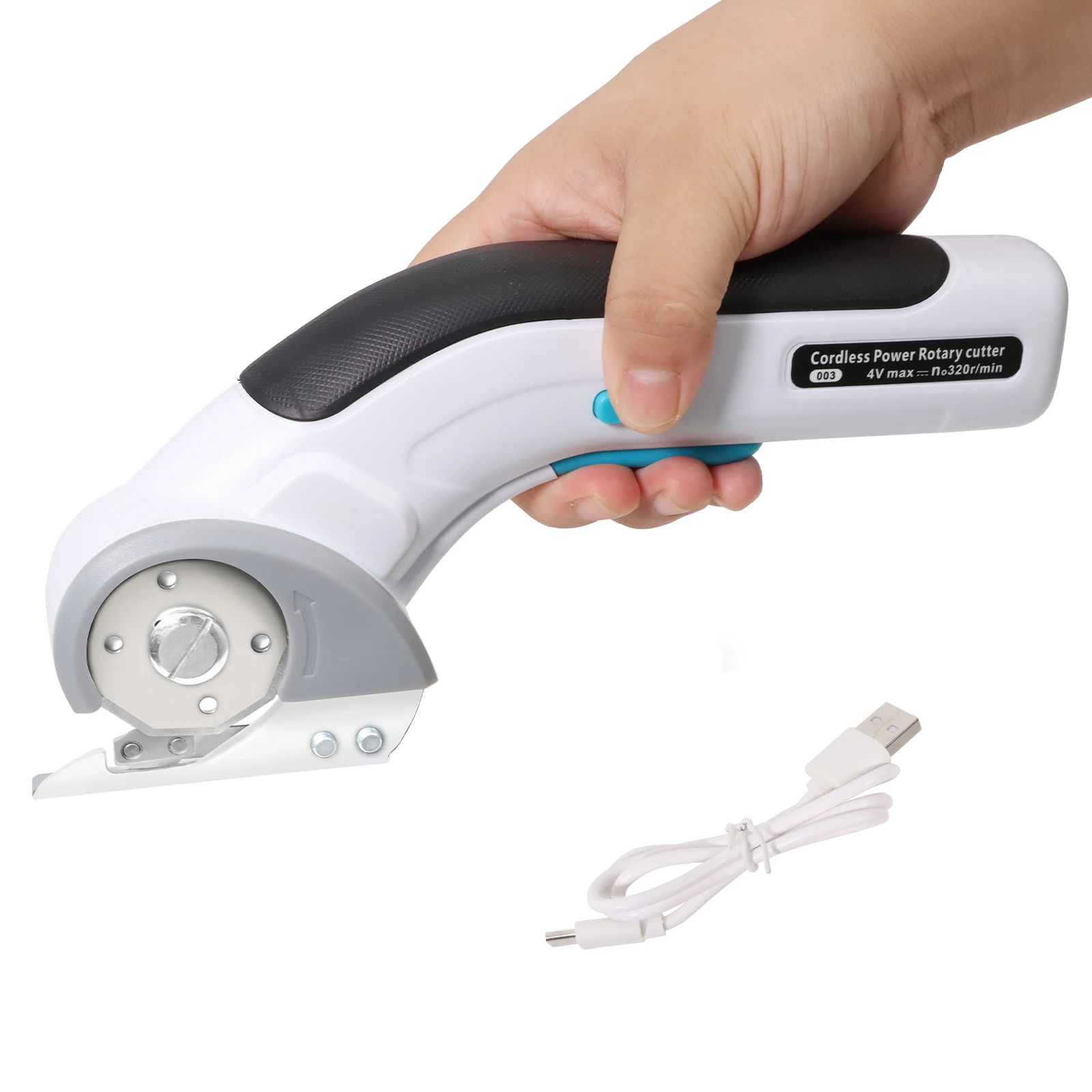 Fabric Cutter Cordless Rotary Scissors Cardboard Leather Carpet Electric Scissors