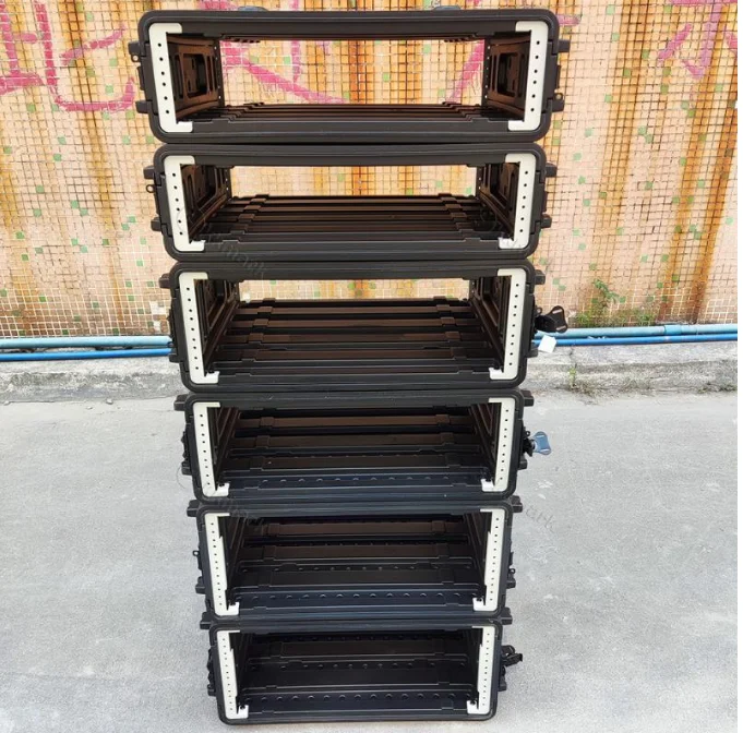 260mm /390mm depth 2U 3U 4U 6U  HDPE flight case for pioneer dj