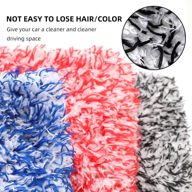 Quick Drying Microfiber Towel 90gram Car Wash Cleaning Mitts Long Haired Microfiber Water Resistant Coral Mitts for Car Cleaning