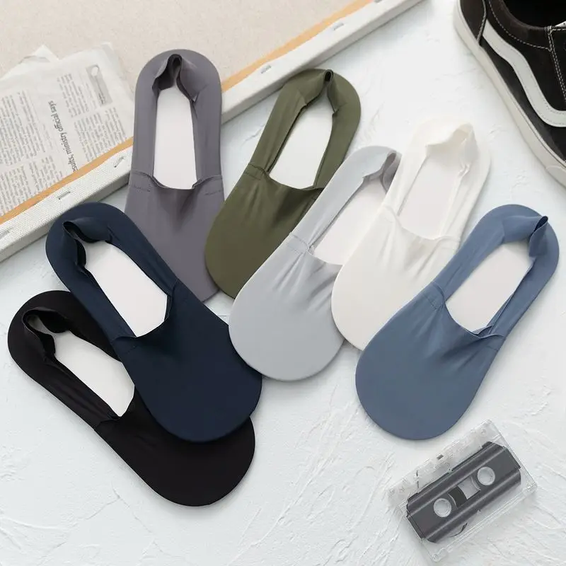 
Hot selling high quality invisible socks breathable cool simple casual low cut boat socks men 