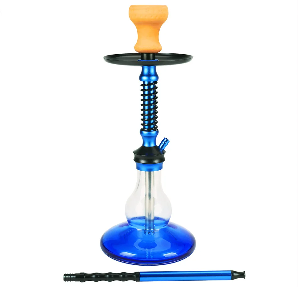 Factory Wholesale Popular Design Two Hoses Aluminum Hookah Set Smoking Hookah Accessories Shisha Set