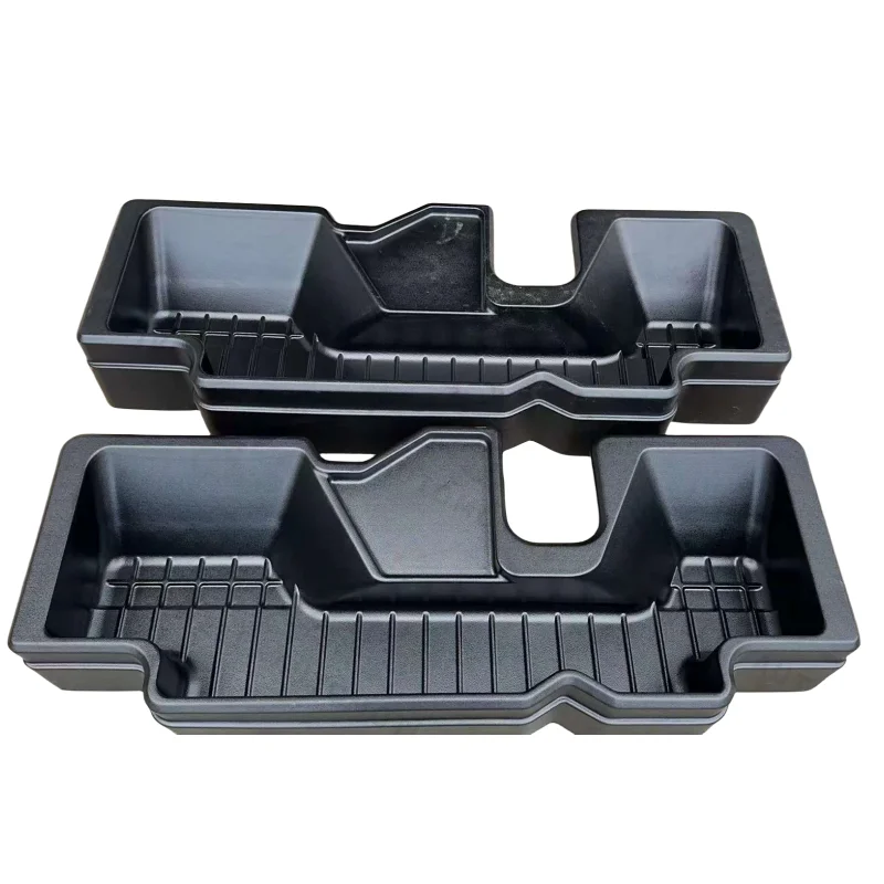 4x4 Pickup Accessories Black Under Seat Storage Boxes Lockbox Plastic Rear Underseat Box For ram trx 2022-2023