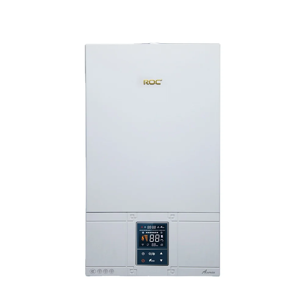 ROC Best Kombi Fashion Natural Gas Heater Water Indoor Wall Ventilation Gas central Heating Boiler for Household