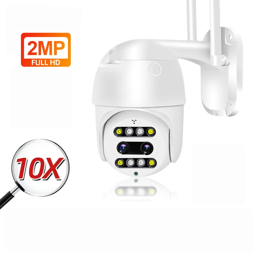 Wistino 4MP Dual Lens 10X Zoom Smart Home Surveillance Camera Video Playback Nanny Baby Security Monitor Security Camera