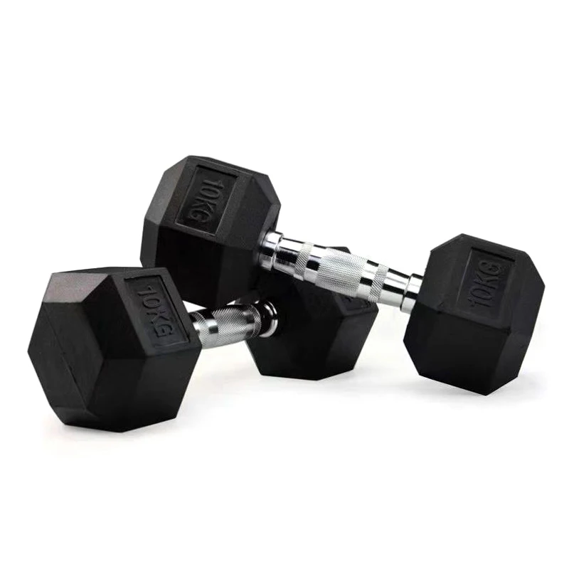 Factory Wholesale price Hex Dumbbell china manufacturer custom free weight pairs sets rubber hexagon cast iron hex dumbbell