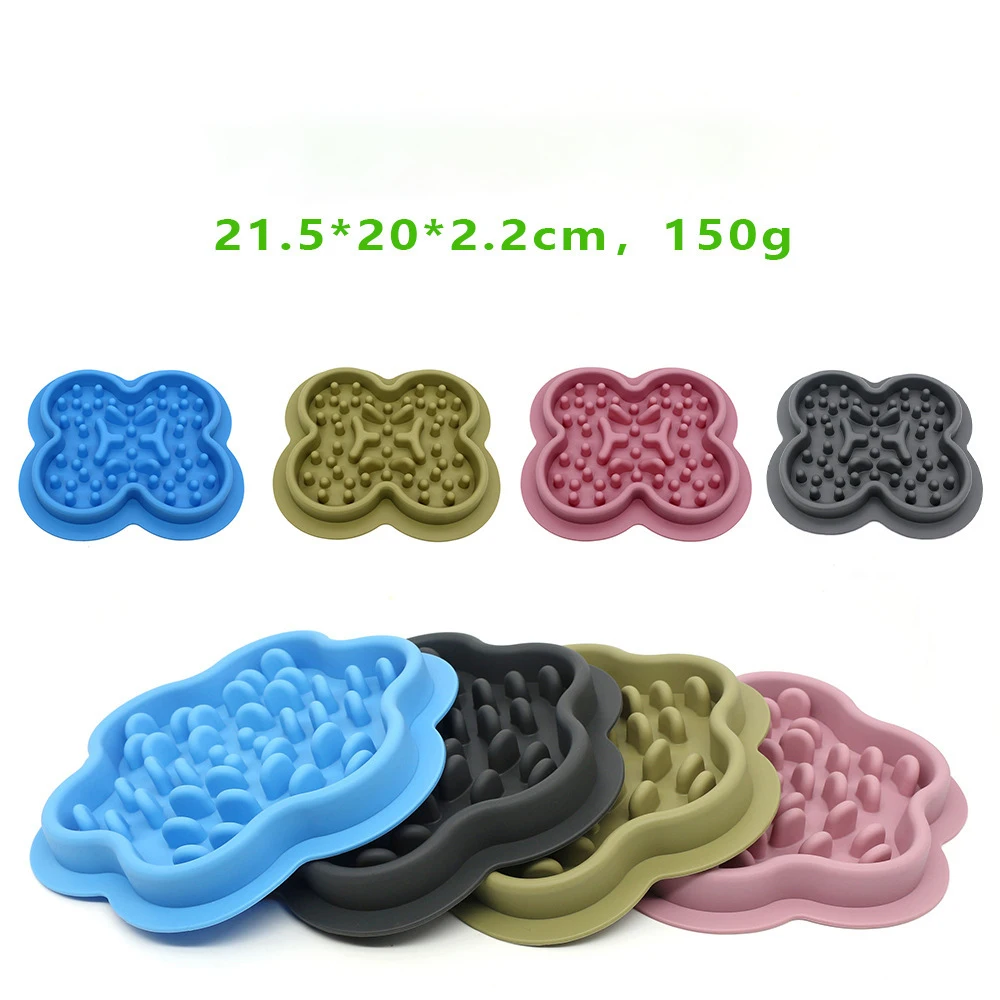 Manufacturer Custom Pet Silicone lick mat Pet dog cat slow feeder dowl mat dog food Collapsible bowl slow feeder dowl