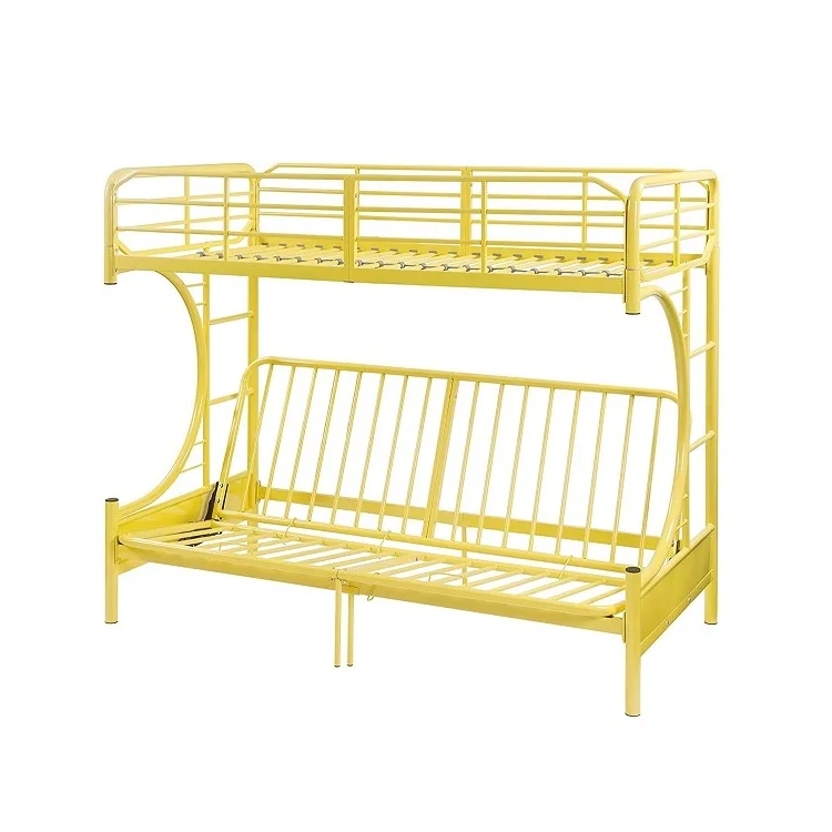 Japanese Foldable Triple steel bunk bed slide, castle metal  bunk bed