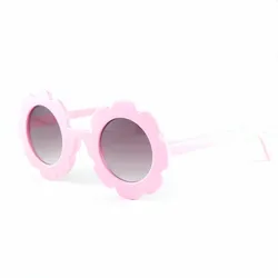 Flower Kids Sunglasses Candy Colors Plastic Sunflower Sun Glasses Custom Logo Glasses