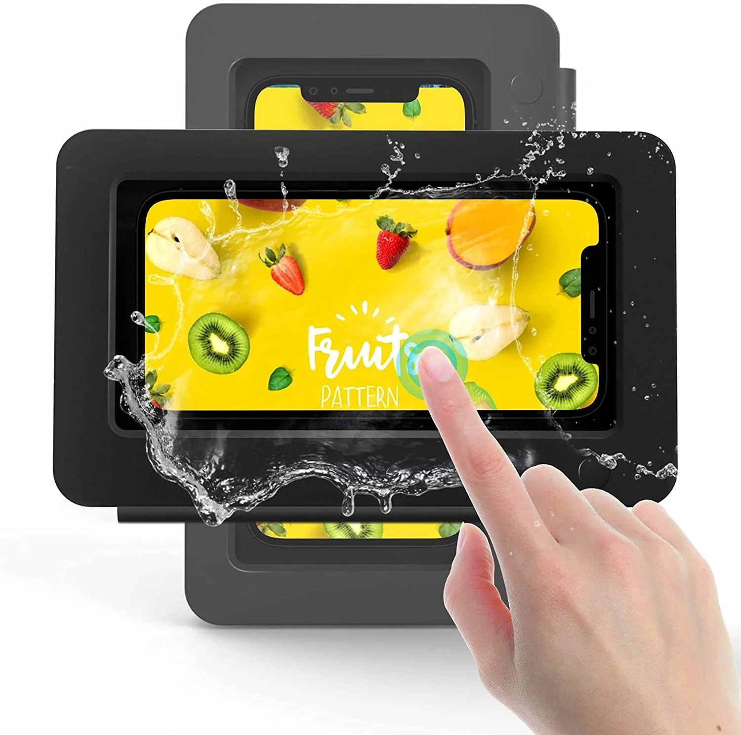 Shower Phone Holder Waterproof 360 Rotation Mirror Wall Mount Phone Holder for Shower Bathroom Bathtub Kitchen