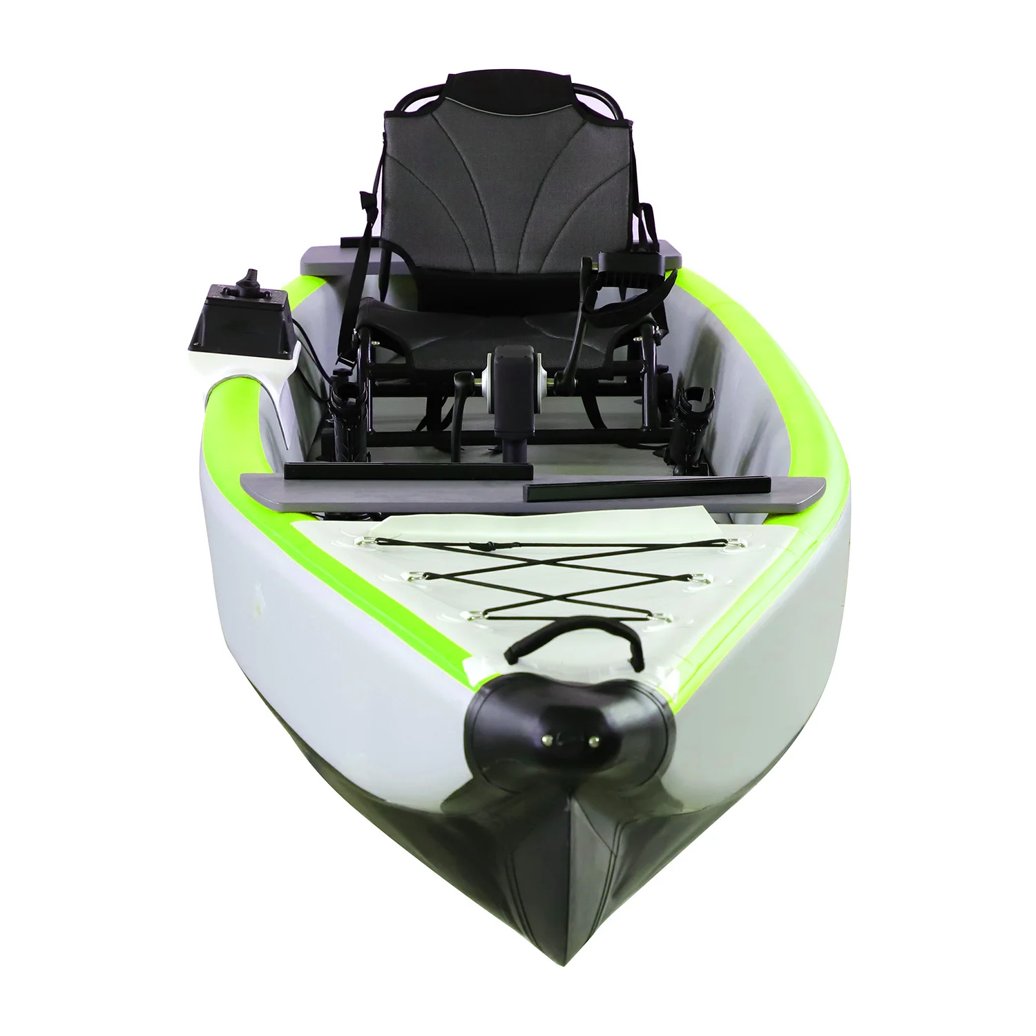 China Customized Color 14 Feet 420cm Inflatable Drop Stitch Foot Drive Pedal Fishing Kayak fishing boat