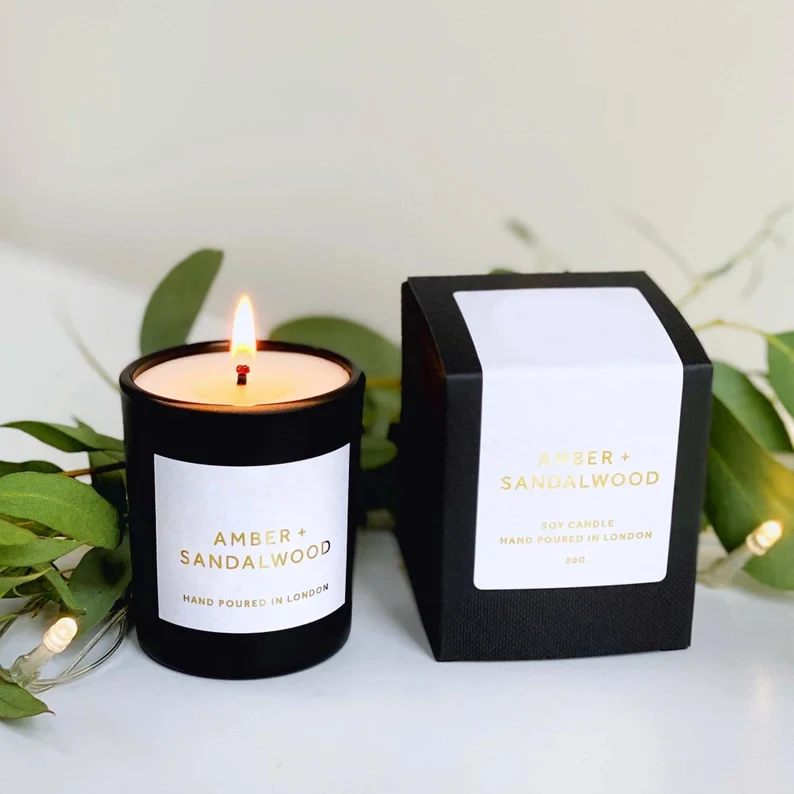Custom Logo Wholesale Organic Luxury Essential Oil Scented Candles With Candle Jars