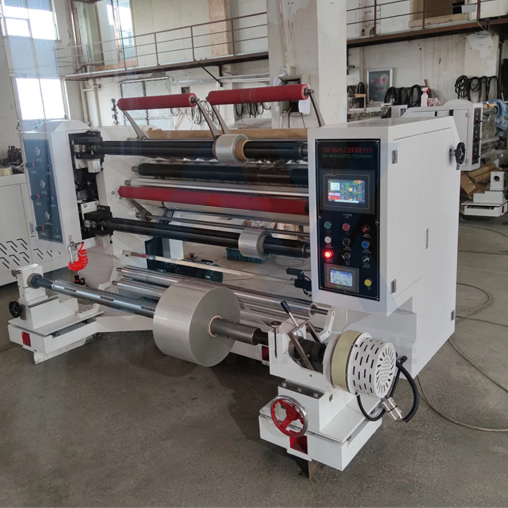 10-200m/min  Automatic paper roll slitting and rewinding machine with slitting Film roll, foil roll, various paper roll