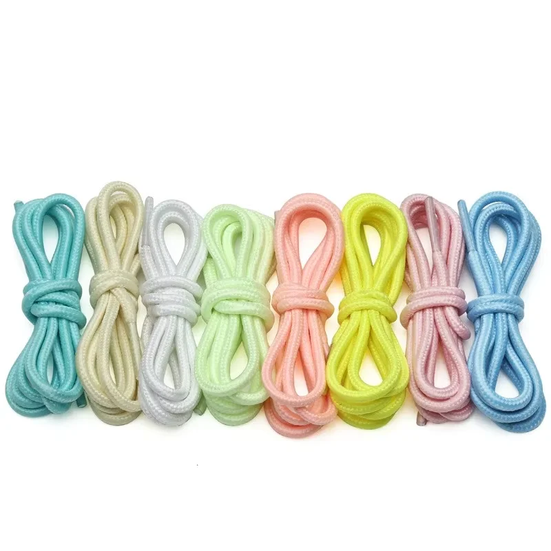 Custom colorful fashion lacet fluorescent luminous glow in the dark shoe laces luminous shoelaces