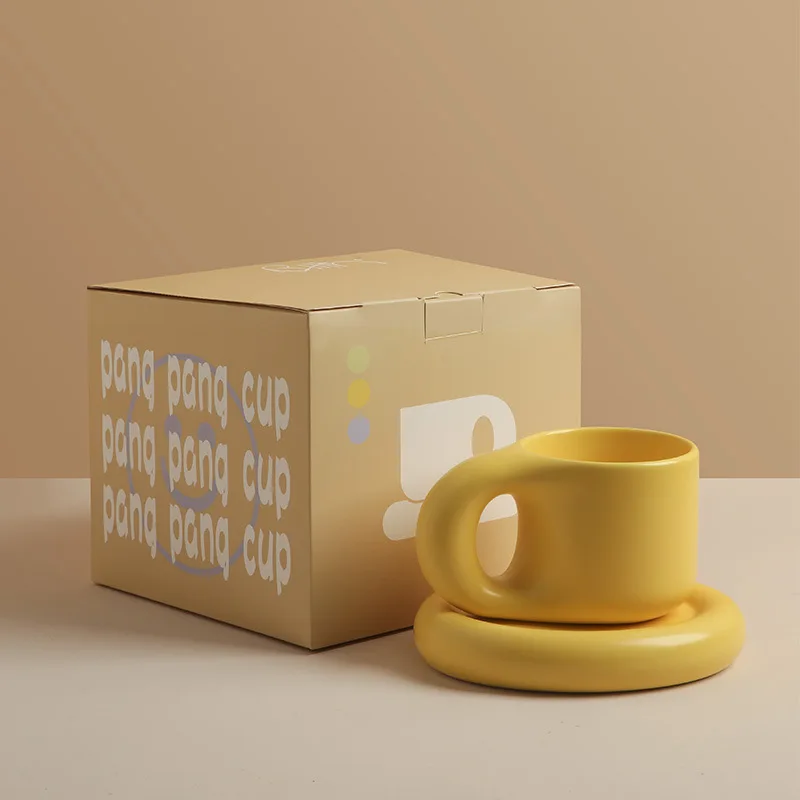 
Low price wholesale customization classic coffee ceramic cup with tray 