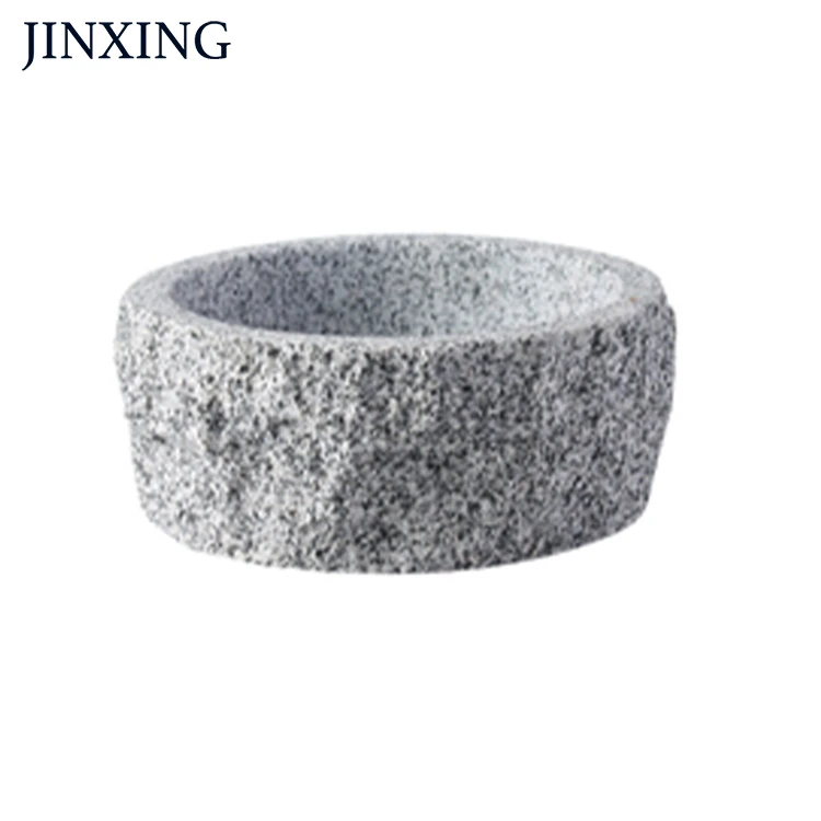 Korean Style Natural Granite Stone Ware Food Bowl Bibimbap Hot Pots Cooking Soup Dolsot Bowls For Sale