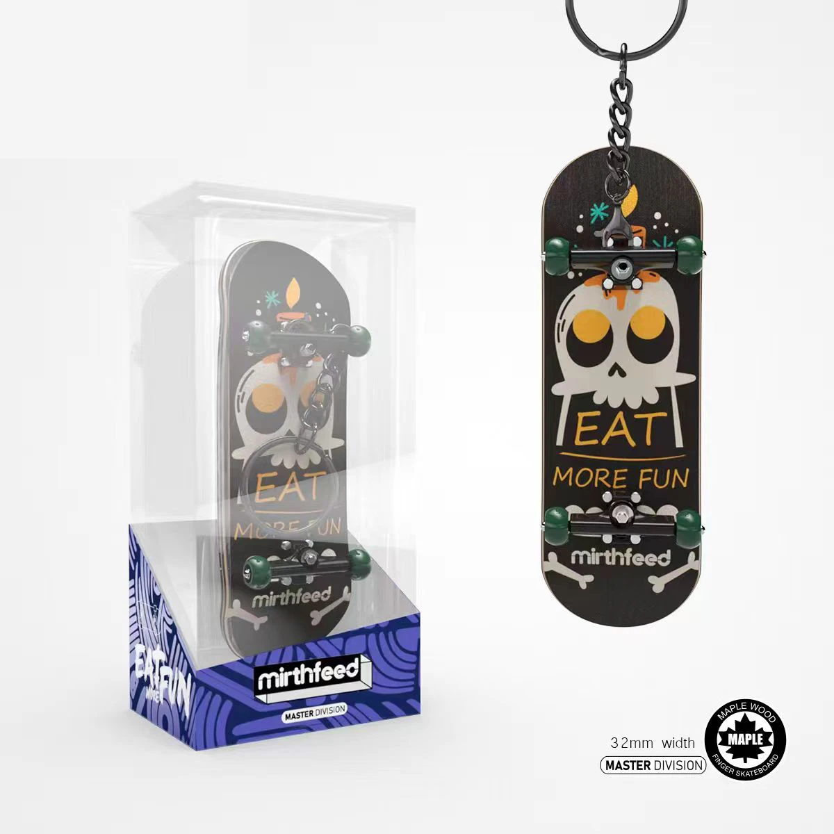 Retail Professional 5-Ply Canadian Maple Wooden Finger Skateboard Wooden with Metal Bracket Bearing wheel Finger Skate Boarding