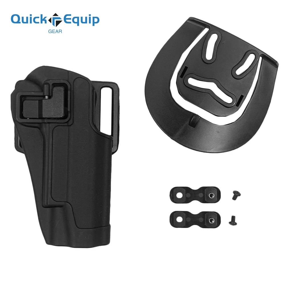 Outside Waistband Duty Gun Holster For 1911 Level 3 Holster Paddle Attached