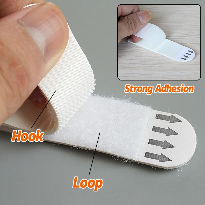 12-Pairs Picture Hanging Strips Heavy Duty Strong Bearing Capacity Damage Free Wall Removable Adhesive Hook And Loop Tape