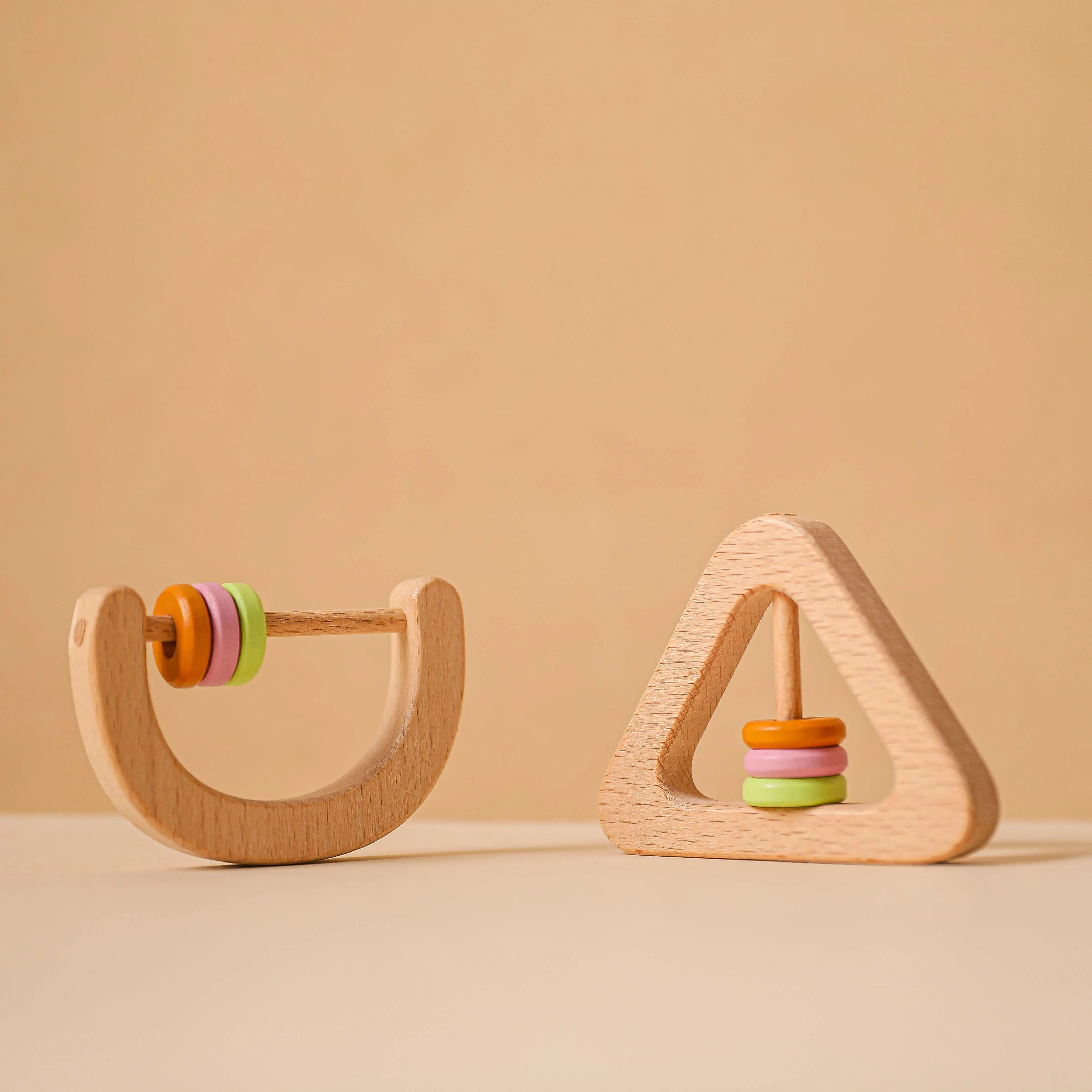 Натуральные Деревянные ручные колокольчики ровная поверхность делает звук, чтобы привлечь внимание вашего ребенка игрушка