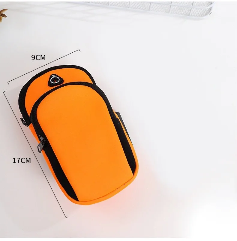 Custom patch label logo Sew On Brand Embroidery Patches Running Gym Pouch Phone Holder Arm Bag