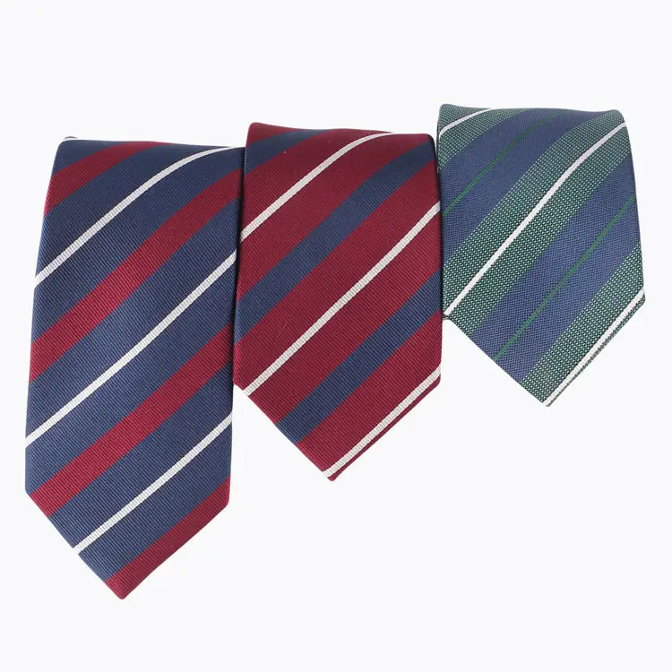 OEM/ODM Cheap Necktie Wholesale Low MOQ High Quality Stripe Pattern Silk Ties Custom Logo Classic Business Neck Ties For Men