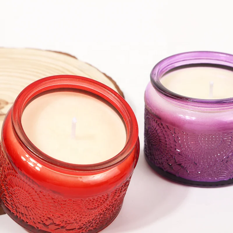 Hot selling embossed cup fragrance set DIY flameless fragrance rattan soybean candle set