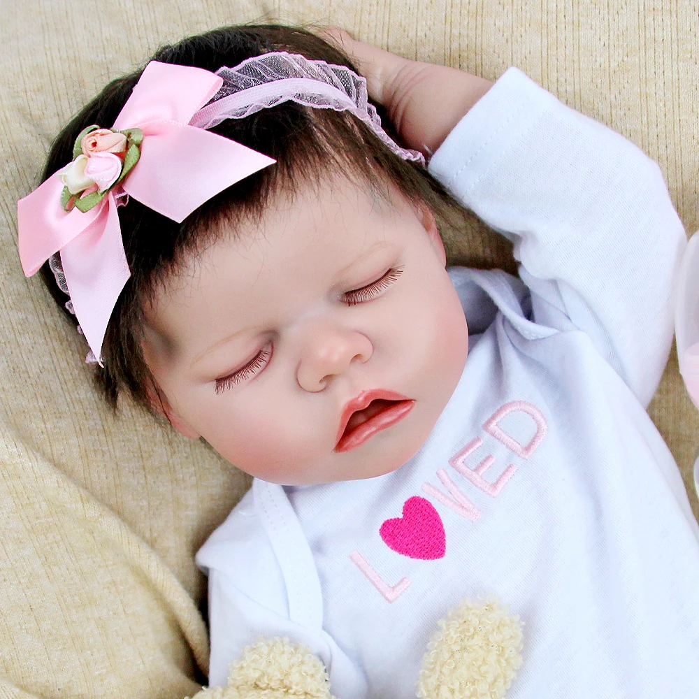 Vinyl Realistic Soft 18inch Reborn Baby That Drink Milk Lovely Fashion Doll Dolls For Kids Baby Toys