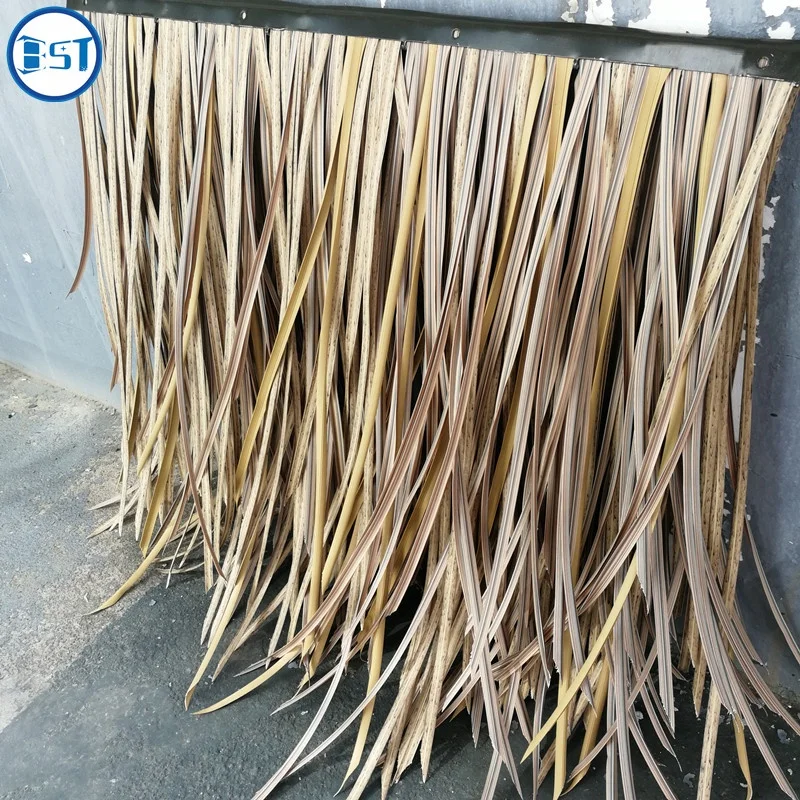 PVC PE fireproof artificial thatch plastic synthetic thatch roll water reed thatch