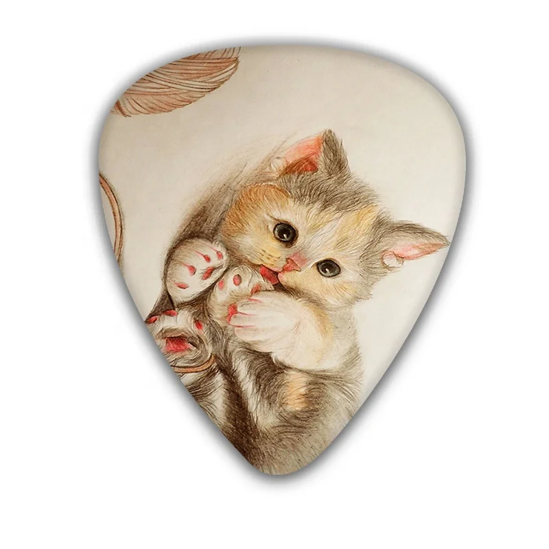 special design  0.71mm cute cat series acoustic Guitar Picks 6 designs for you chose