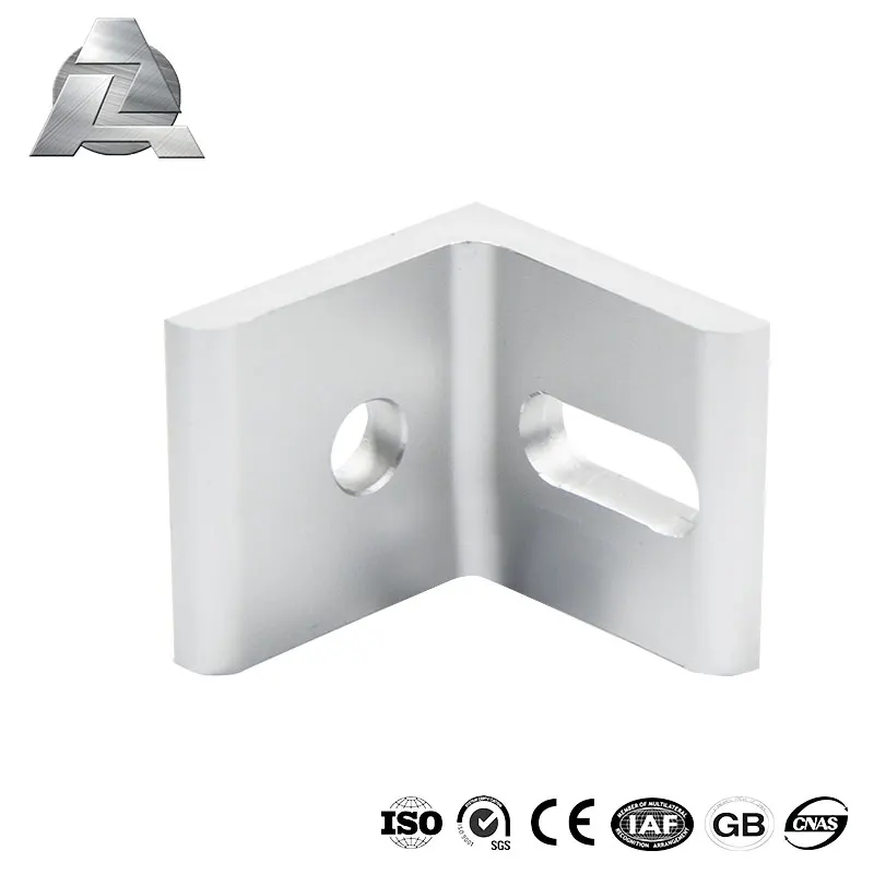 Aluminum 20 25 30 40 series t slot profile accessories connector 2 holes slotted angle inside corner brace bracket