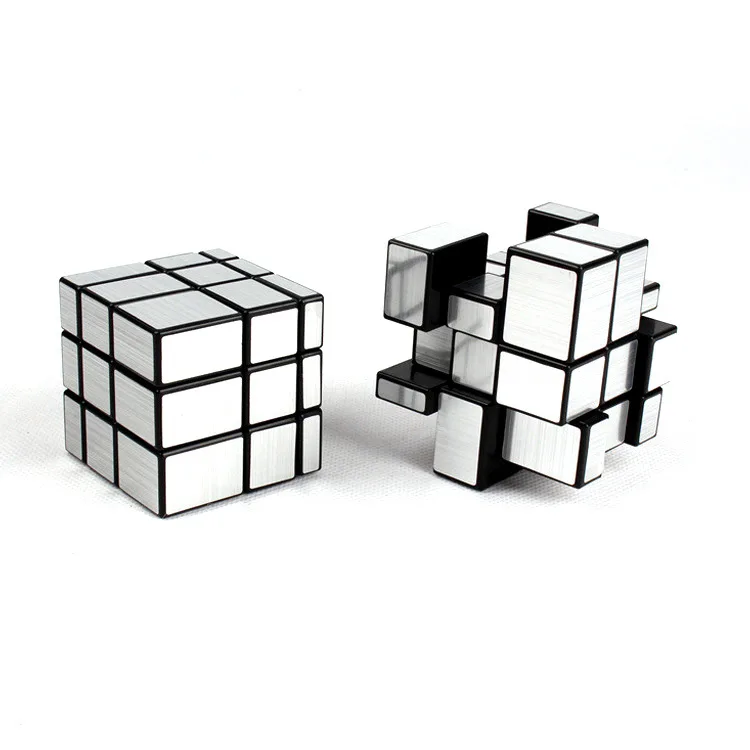 Tiktok Hot Selling Chinese Fidget Sensory Toys Gadgets Metallic Silver Gold Speed Cube 3D 3X3 Mirror Magic Cube Puzzle For Kids