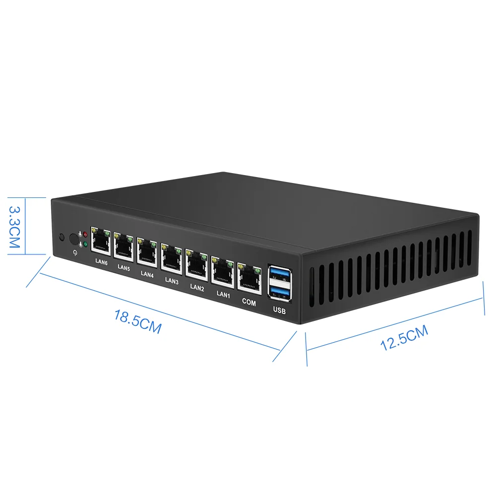  PfSense брандмауэр шлюз мягкая маршрутизатор VPN Мини ПК 1007U 1037U 6 Nic Gigabit Ethernet LAN порт компьютера для сетевого