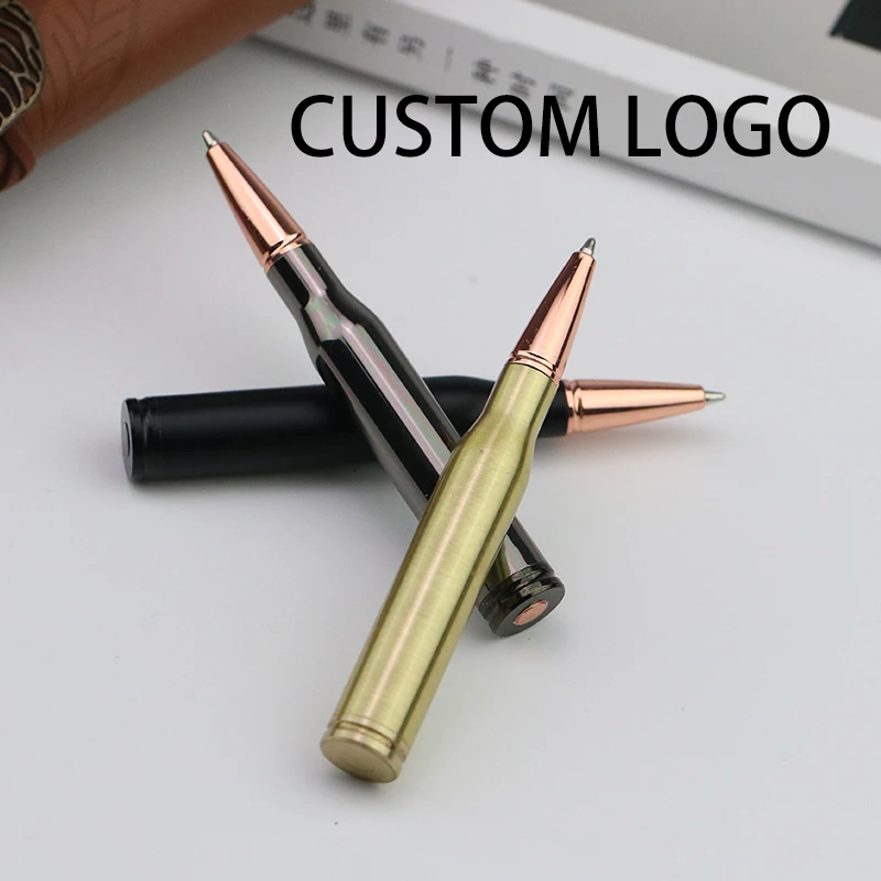 2022 Factory supply Short bullet  Heavy Bullet Shape Ballpoint Pen Unique Writing Ball Pens