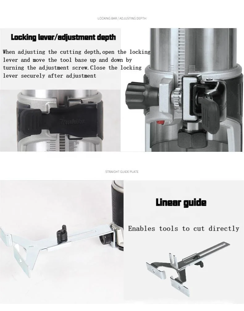 Lithium Battery Woodworking Trimmer Wood Milling Engraving Slotting Trimming Machine Carving Machine Router