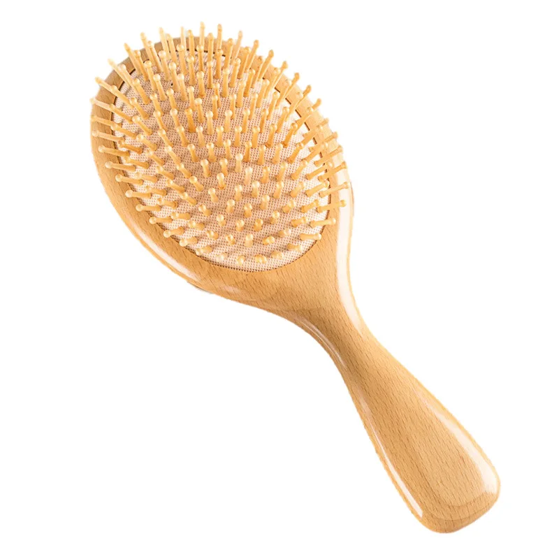 Hot Selling Professional Square Bamboo Wooden Hair Scalp Massage Comb Detangling Cushion Wood Paddle Hair Brush