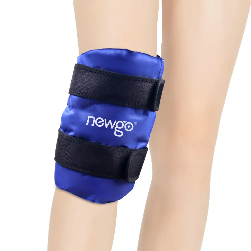 Knee Ice Pack Wrap Hot and Cold Gel Compression Brace Heat Support with Strap for Arthritis Pain