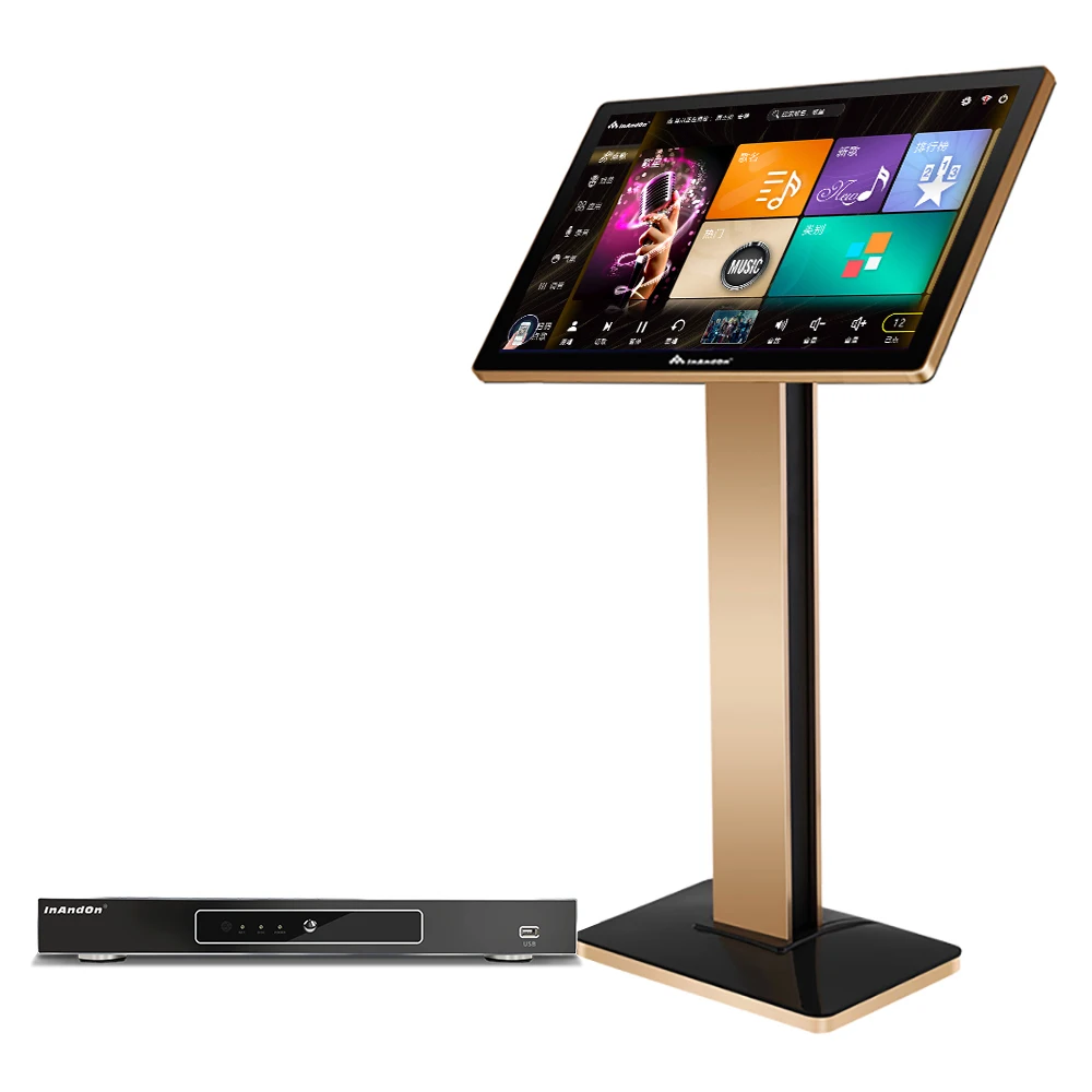 New Version InAndOn 21.5 Inch Karaoke Machine Professional Karaoke Player  6T Touch Screen Home Jukebox InAndOn Karaoke System