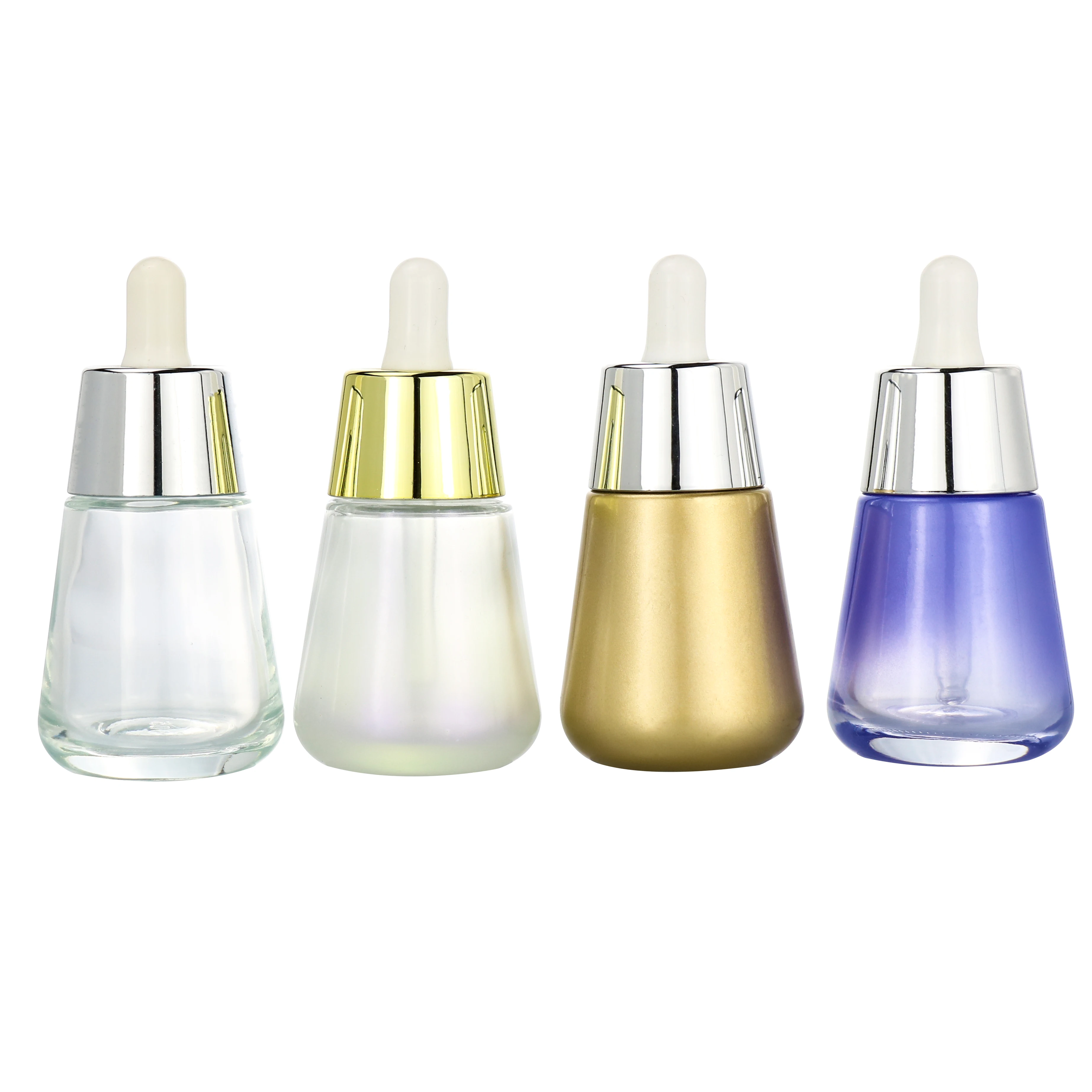 15ml/30ml/60ml end surface eyedropper  glass bottle with free samples cosmetic slanted shoulder anointing oil glass bottle 1oz