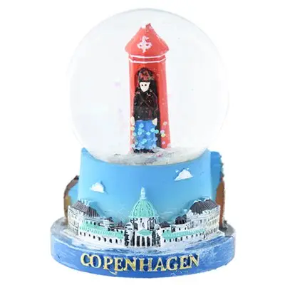 Souvenir Custom Sweden Snow Globe countries resin 3D building architecture Snowglobe Copenhagen Rosenborg