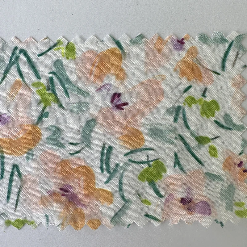 RIGU Textiles Custom Recycled Swimming Suit Print On Fabric With Red Flower Design