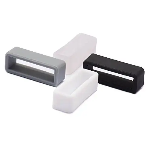 Rubber Leather Watch Band Strap Loops, Black Silicone Replacement Resin Watch Bands Keeper Holder Retainer Size