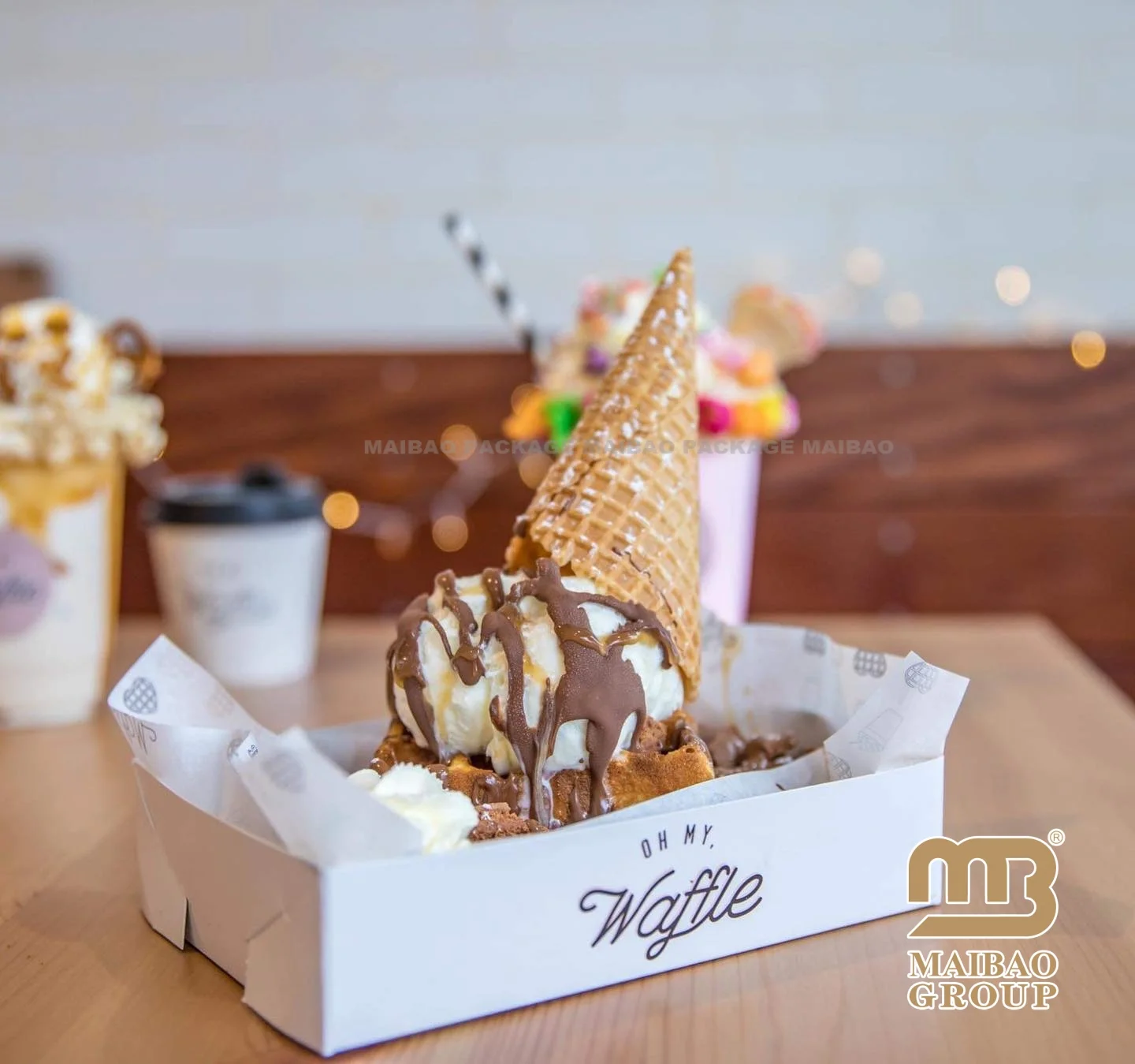 Оптовая продажа биоразлагаемый лоток для пищевой бумаги