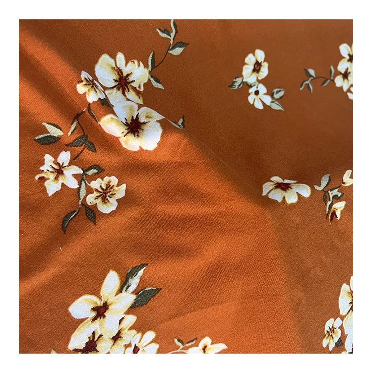 Breathable dty knitted printed single jersey polyester milk silk fabric