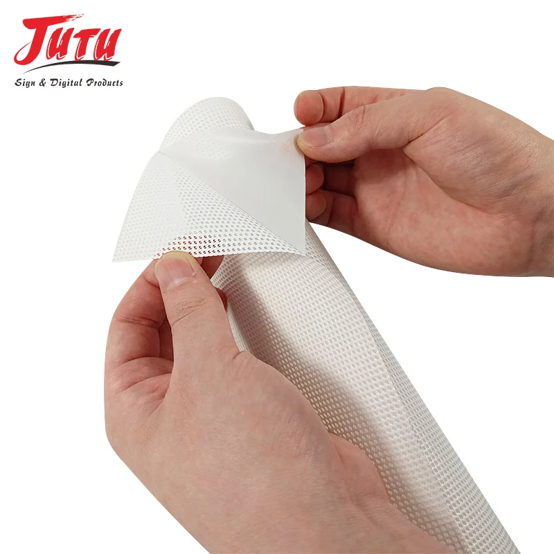 Digital Printing Advertising Material High Quality Mesh PET PVC Black White Banner Roll