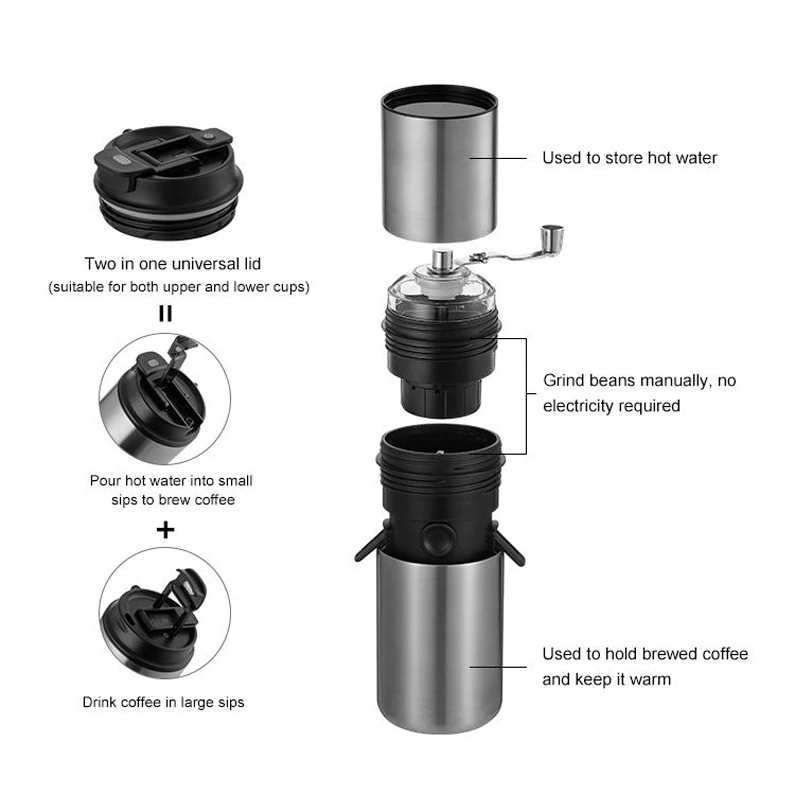 Manual Portable Single Cup Mini Pressure Coffee Maker Hand Pressure Espresso Coffee Maker