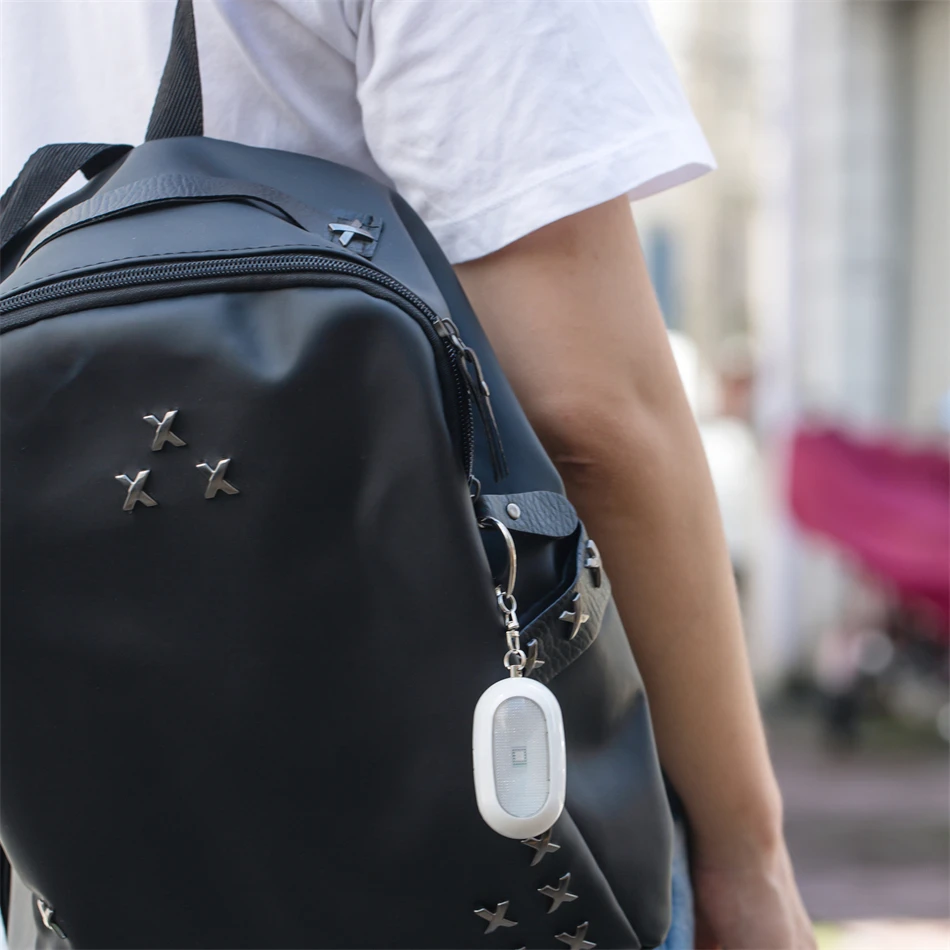 Factory Price Bright Light Loud Safety Buzzer Personal Security Alarm Keychain With Led Flash Light