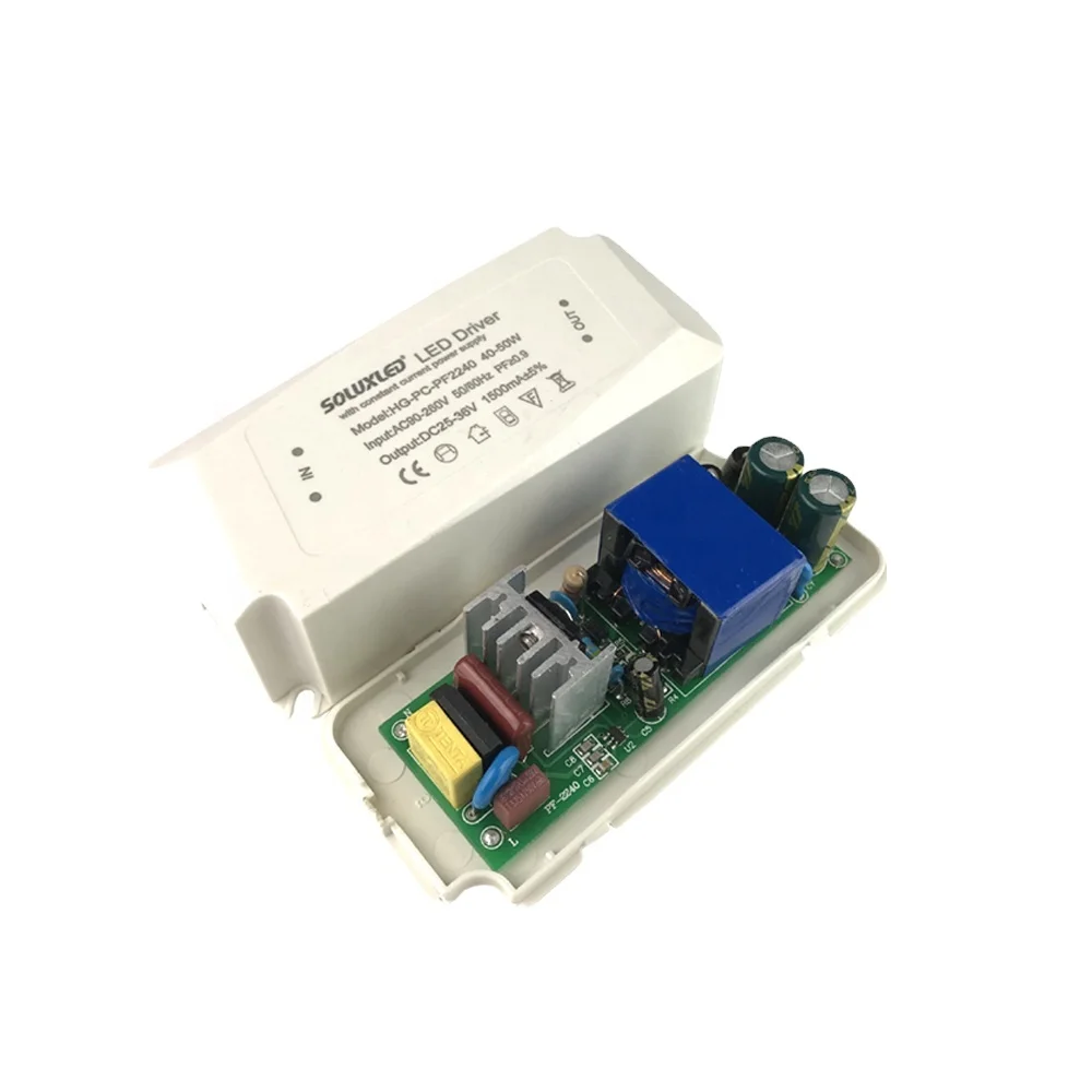 40W 42W 48W 50W LED Driver Galvanic Isolation with active power factor 0.95 for hotel department home down light panel light