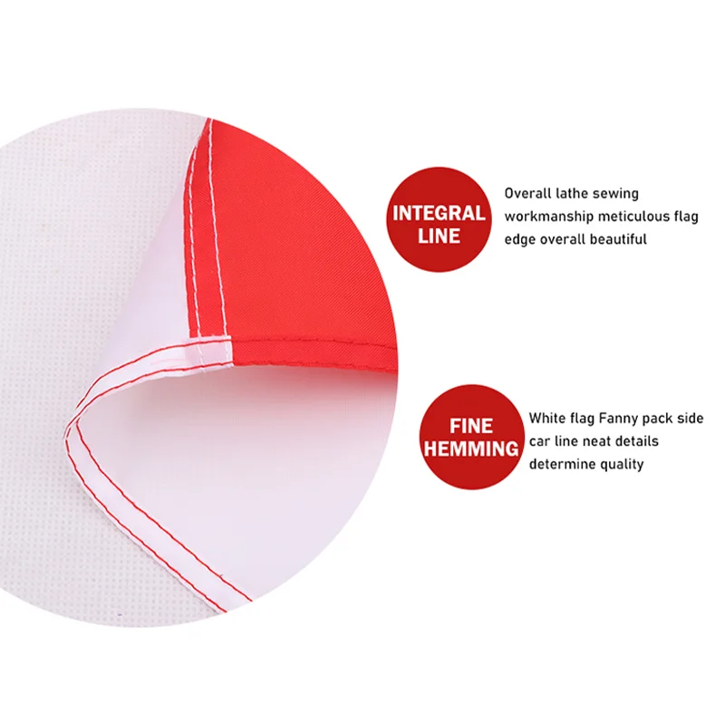 Роскошный 3D вышитый канадский флаг с латунной оплеткой водонепроницаемый 5*8