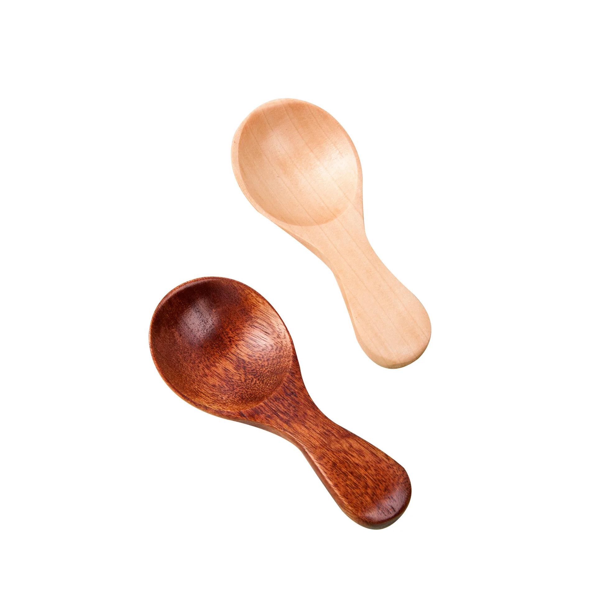 Lovely children wooden spoon short handle measuring scoop milk powder ice cream mini mix Small wooden spoon for soup