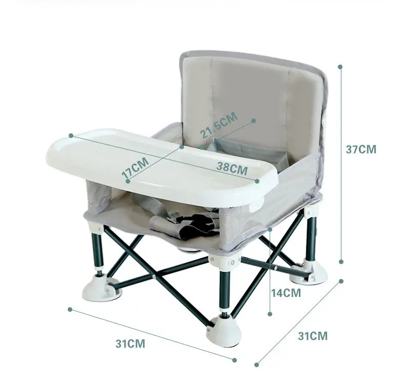Baby Foldable Portable Dining Chair With Board Safety Belt Kids Beach Chair Camping Kids Comfortable Feeding Seat Baby